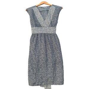 Jennifer Reale Design Dress Black White Swirl Print Career Party‎ M